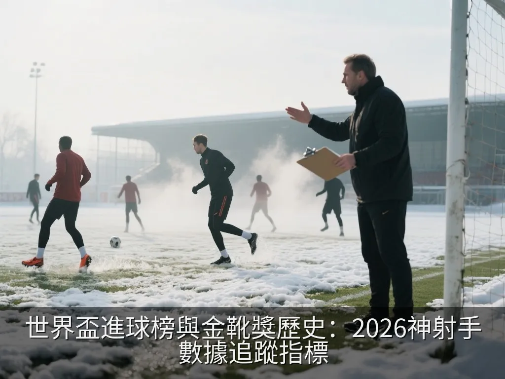 體育場電子螢幕上顯示著抽象的球員進球數據與賽事圖表